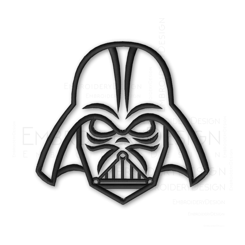 Darth Vader Embroidery Designs From Star Wars Sketch Etsy