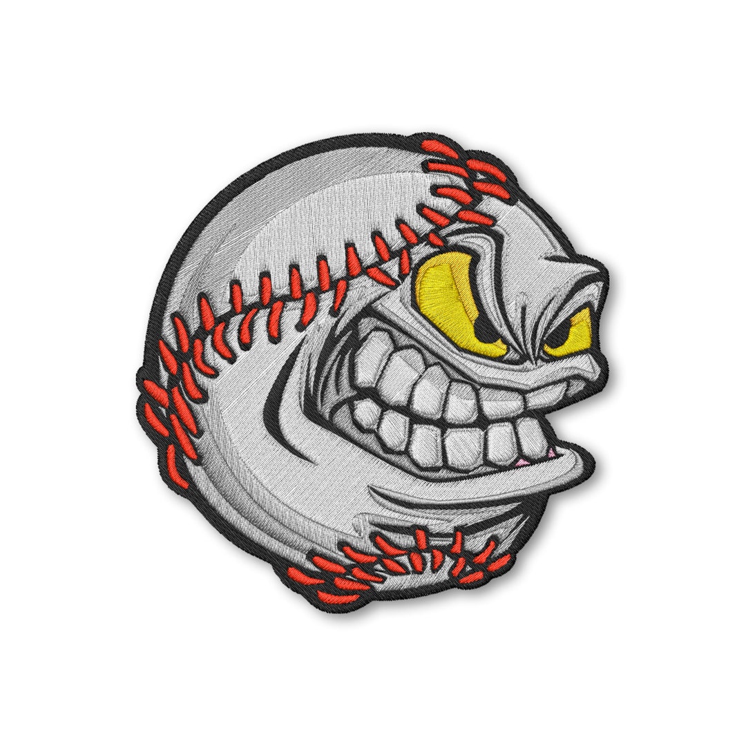 Baseball Face Embroidery Machine Designs Instant Digital Download Pes