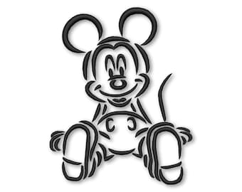 Mouse Embroidery Machine Designs Instant Digital Download Pes File