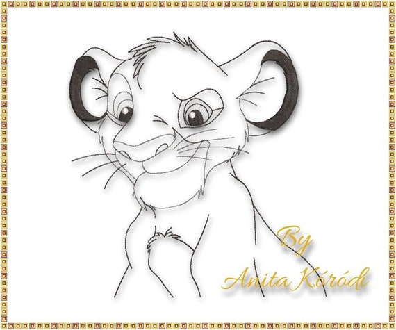 Roi Lion Simba Broderie Machine Design Contour Pes Motif Telechargement Numerique Disney Roi Lion Simba Broderie Machine Design Contour Pes Motif Telechargement Numerique Disney