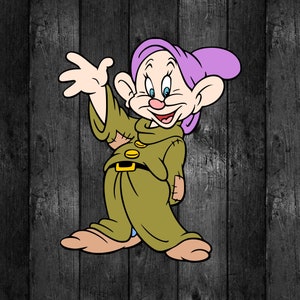 Dwarf Dopey Snow White and the Seven Dwarfs Graphics SVG Dxf EPS Png Cdr Ai Pdf Vector Art Clipart instant download Digital Cut Print File