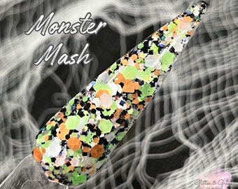 Monster Mash Dip Powder -Happy Haunting Collection, Halloween Dip Powder, Halloween Acrylic Nails, Dip, Glitter Dip Powder for Nails