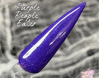 Purple People Eater Dip Powder -Happy Haunting Collection, Halloween Dip Powder, Halloween Acrylic Nails, Dip, Glitter Dip Powder for Nails