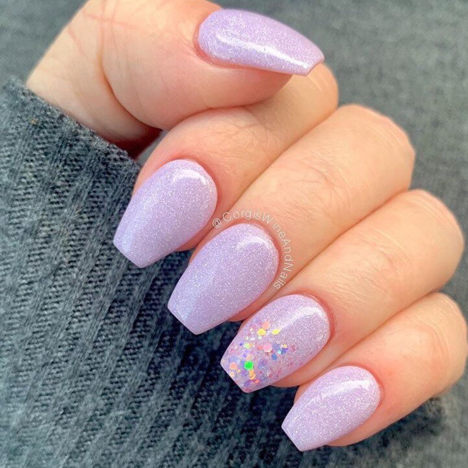 Lavender Frost Shimmer Dip Powder Iced Pearl Collection Etsy