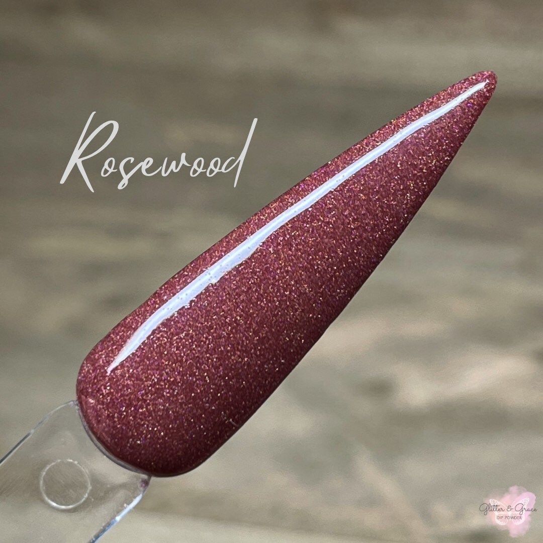 Rosewood Shimmer Dip Powder, Dip Powder, Dip Powder for Nails, Nail Dip