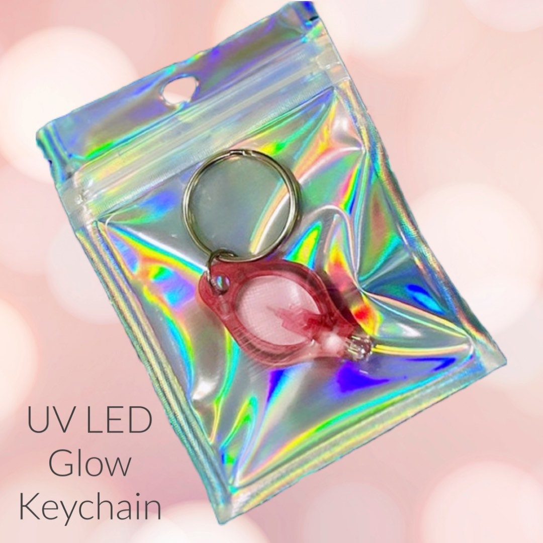 UV LED Keychain Uv Light Uv Keychain Blacklight Etsy