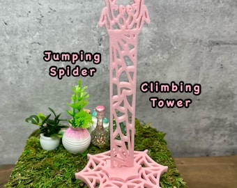 Springende spin-klimtoren: omheiningdecor