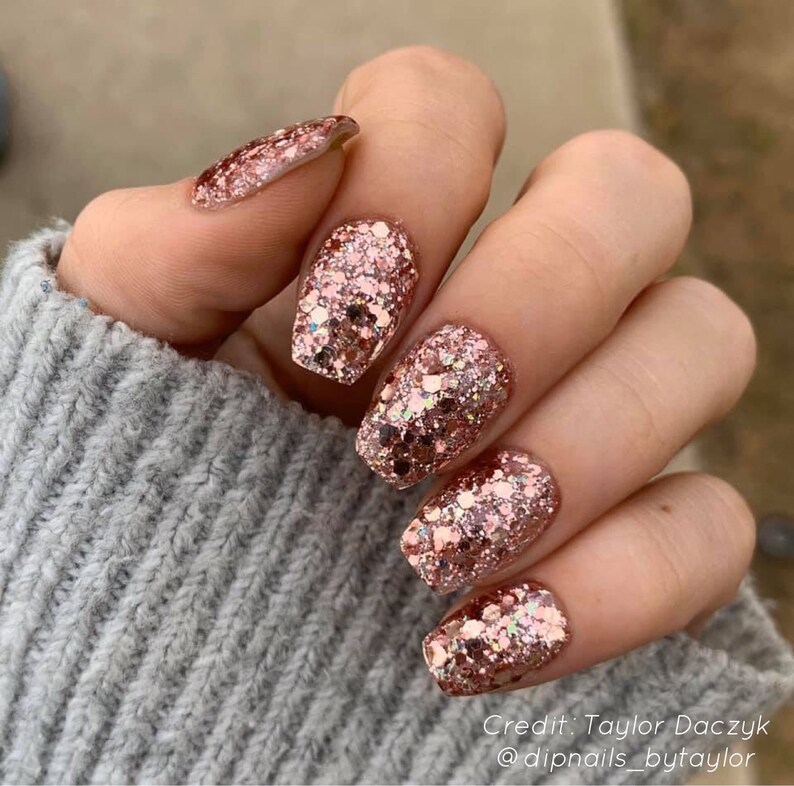 Aphrodite Rose Gold Dip Powder Etsy