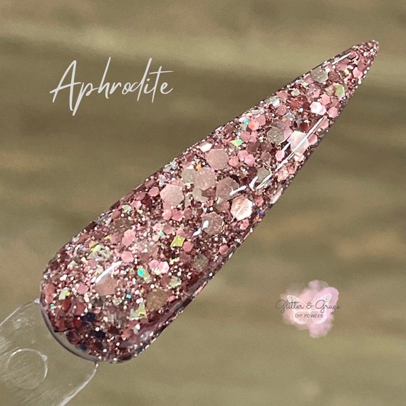 Aphrodite Rose Gold Dip Powder, Dip Powder, Dip Powder for Nails, Rose Gold  Dip Powder, Dip Nails, Acrylic Powder, Glitter Dip Powder, Nail 