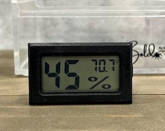 Mini Digital Thermometer Hygrometer for Jumping Spider Enclosure - Fahrenheit Digital Thermometer and Humidity Gage