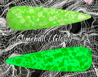 Slimeball (Glow) Dip Powder -Happy Haunting Collection, Halloween Dip Powder, Halloween Acrylic Nails, Glow Dip Powder for Nails,