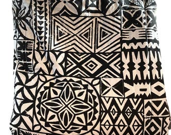 Manta de regalo con estampado tribal hawaiano, estilo polinesio, pasafika, samoano, tapa, 60 x 70 cm