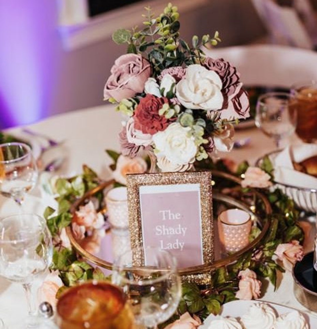 Gold Table Number Frame Wedding Table Number Frame Glitter Etsy