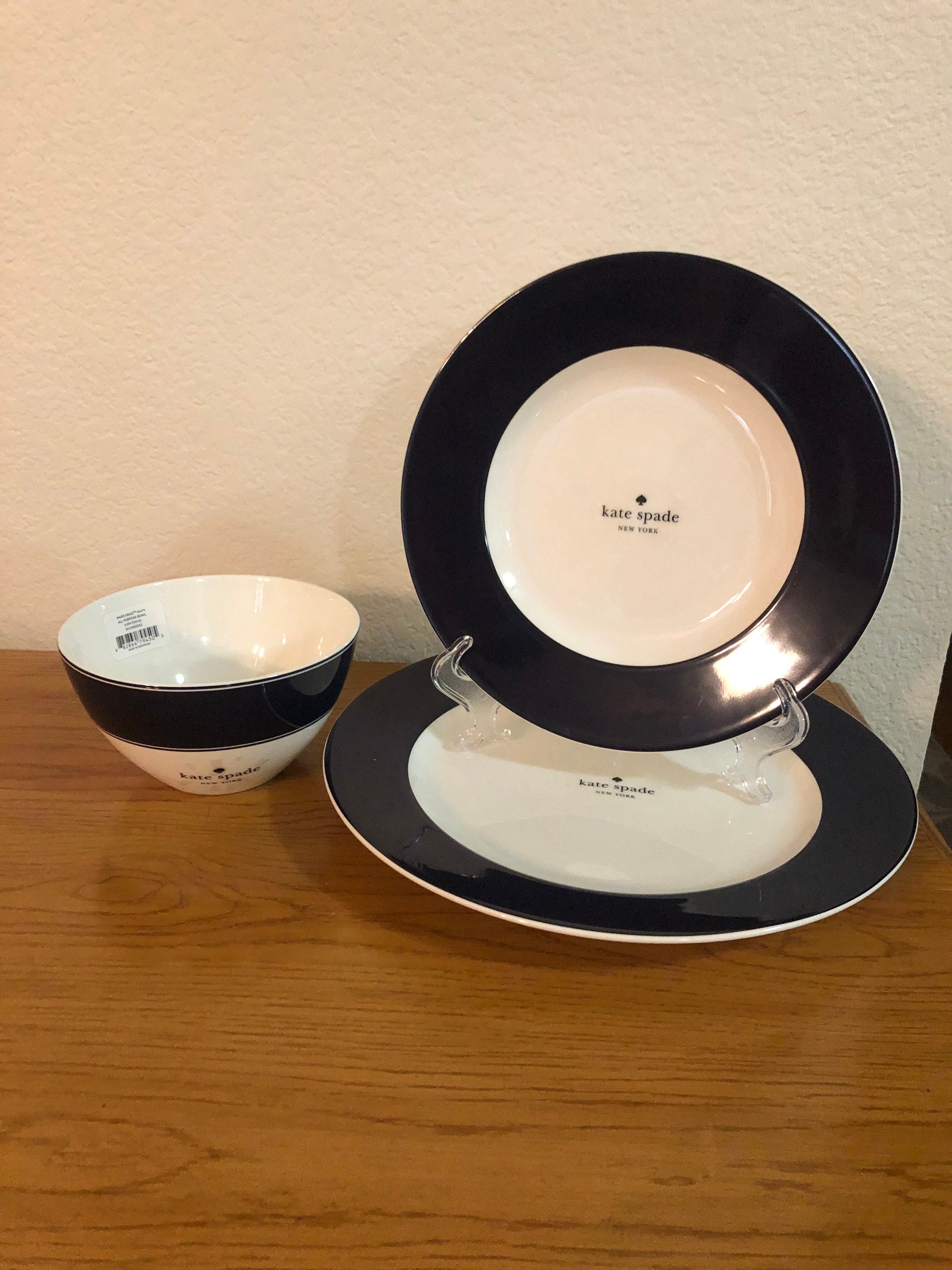 Kate Spade Rutherford Red Circle - Dinnerware Set for 2 