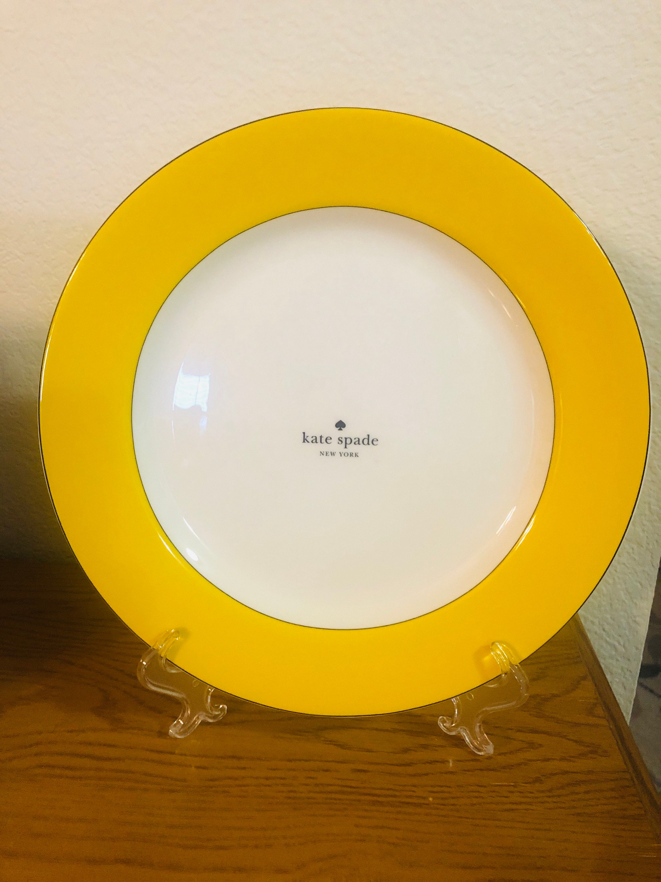 Kate Spade New York by Lenox Rutherford Circle Yellow Dinner Plate