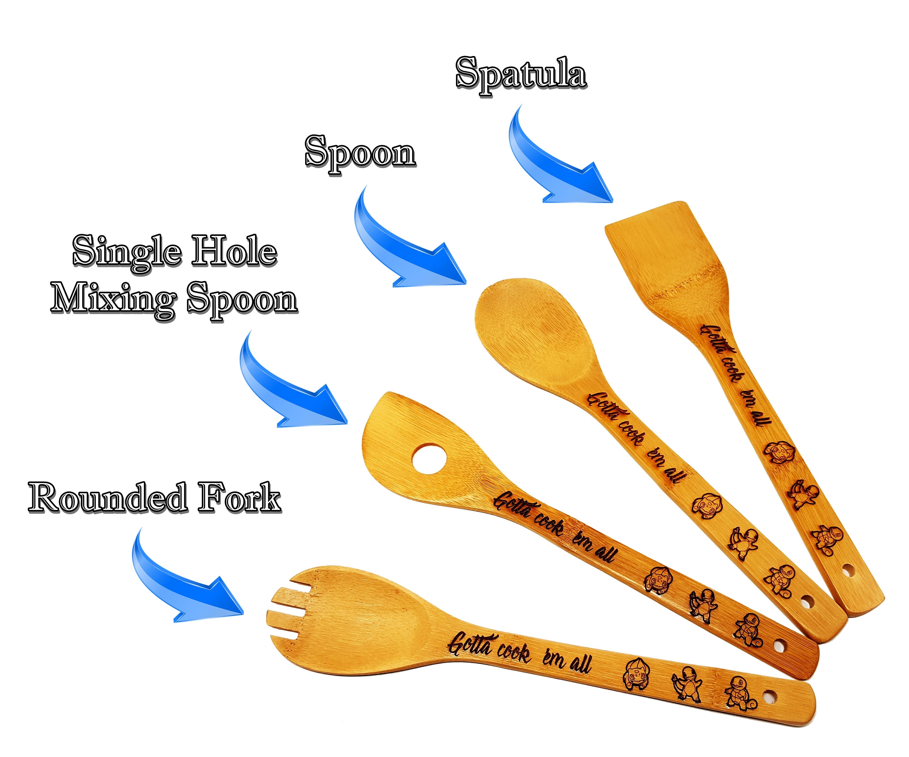 Pokemon Gifts Cooking Utensils Set of 4 Pokemon Art Pokemon Etsy