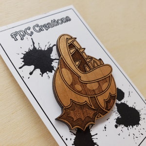 Planta piraña Super Mario Cart Wood Pin Cherry Plywood Pins