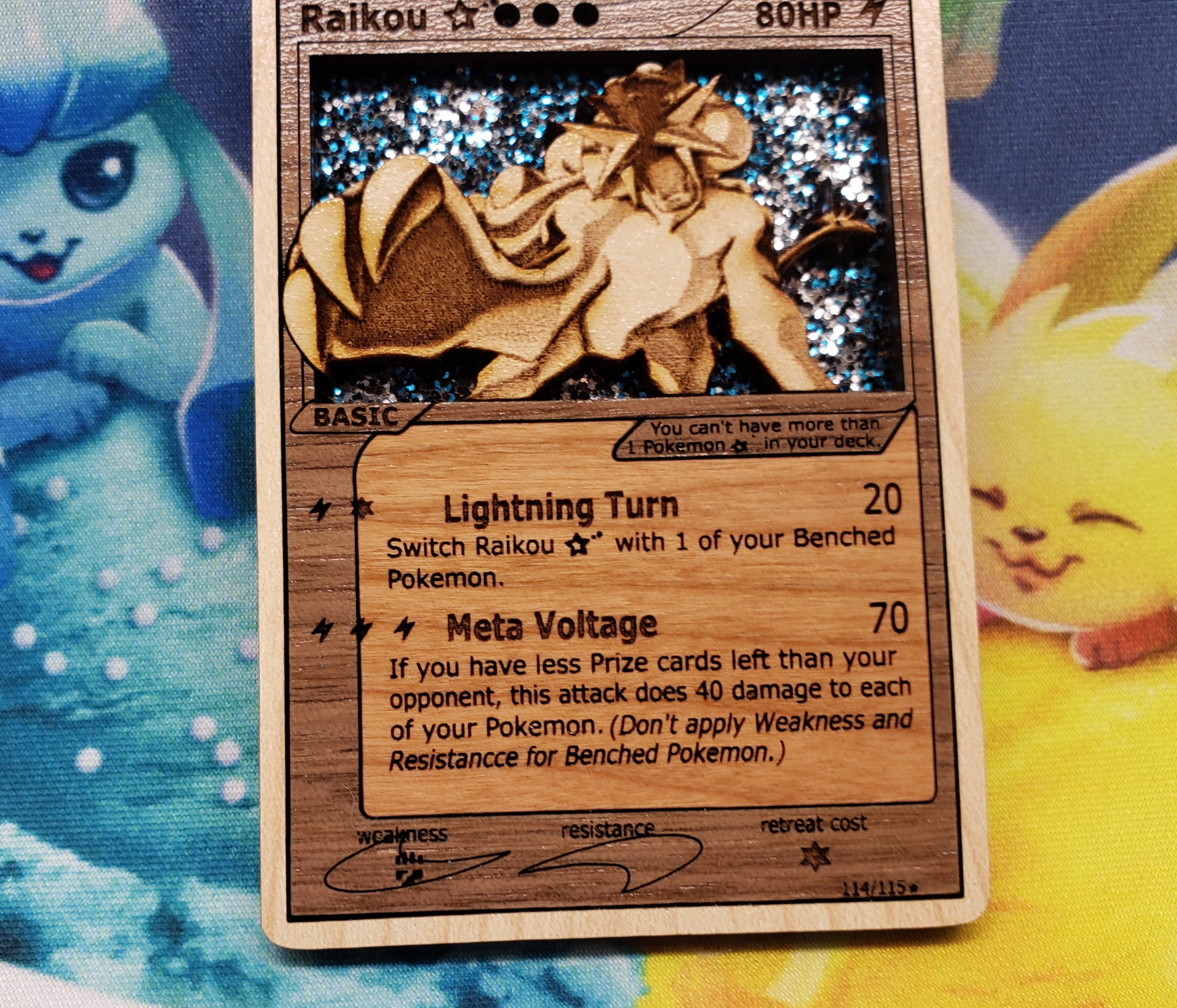Raikou Gold Star Pokemon Cards Art Electric Pokemon TCG Etsy