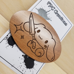 Yami Kawaii Cinnamoroll Anime Wood Pin Cherry Plywood Pins Design