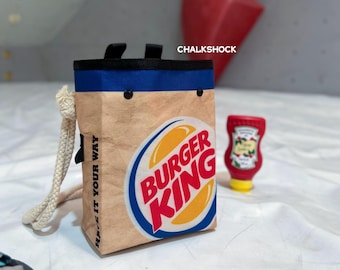 Burger Bouldering bag / Chalk bag (Blue)