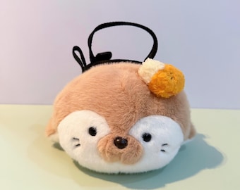 Seal chalk bag / Mini bouldering bag (Brown)