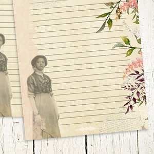 Printable Vintage Stationery Paper, Digital Writing Paper, Digital ...