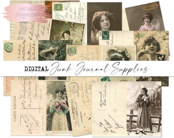 May include: A digital collection of vintage postcards featuring women in various poses. The postcards are in shades of brown, white, and black. The text on the postcards includes "CARTE POSTALE" and "Postkarte-Carte".