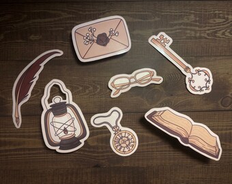 Dark Academia Sticker Pack set of 7 - waterproof vinyl