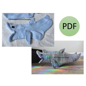 PDF | KNITTING PATTERN | Shark Bait Bundle | Sock Knitting Pattern | Sizes 3 yrs - Adult Large | Digital Download | English Only | Shark