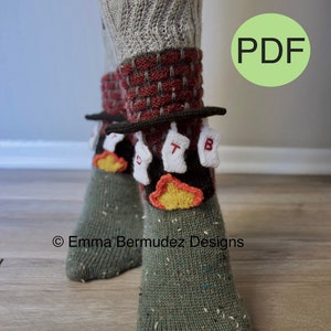 PDF  | Knitting Pattern  | Down the Chimney Socks  | Ugly Christmas Socks Knitting Pattern  | ENGLISH ONLY  | Digital Download