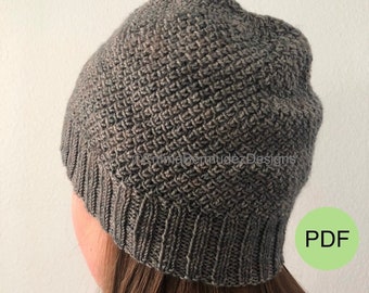 PDF  | Knitting Pattern  | Crossing Lines Hat  | Adult: Small, Medium, Large  | Includes Pictures & Tutorials  | Digital PDF |  ENGLISH Only
