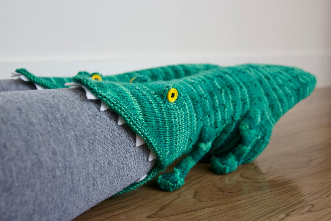 Crikey Crocodile Socks Knit Animal Socks Funky Knitting Etsy