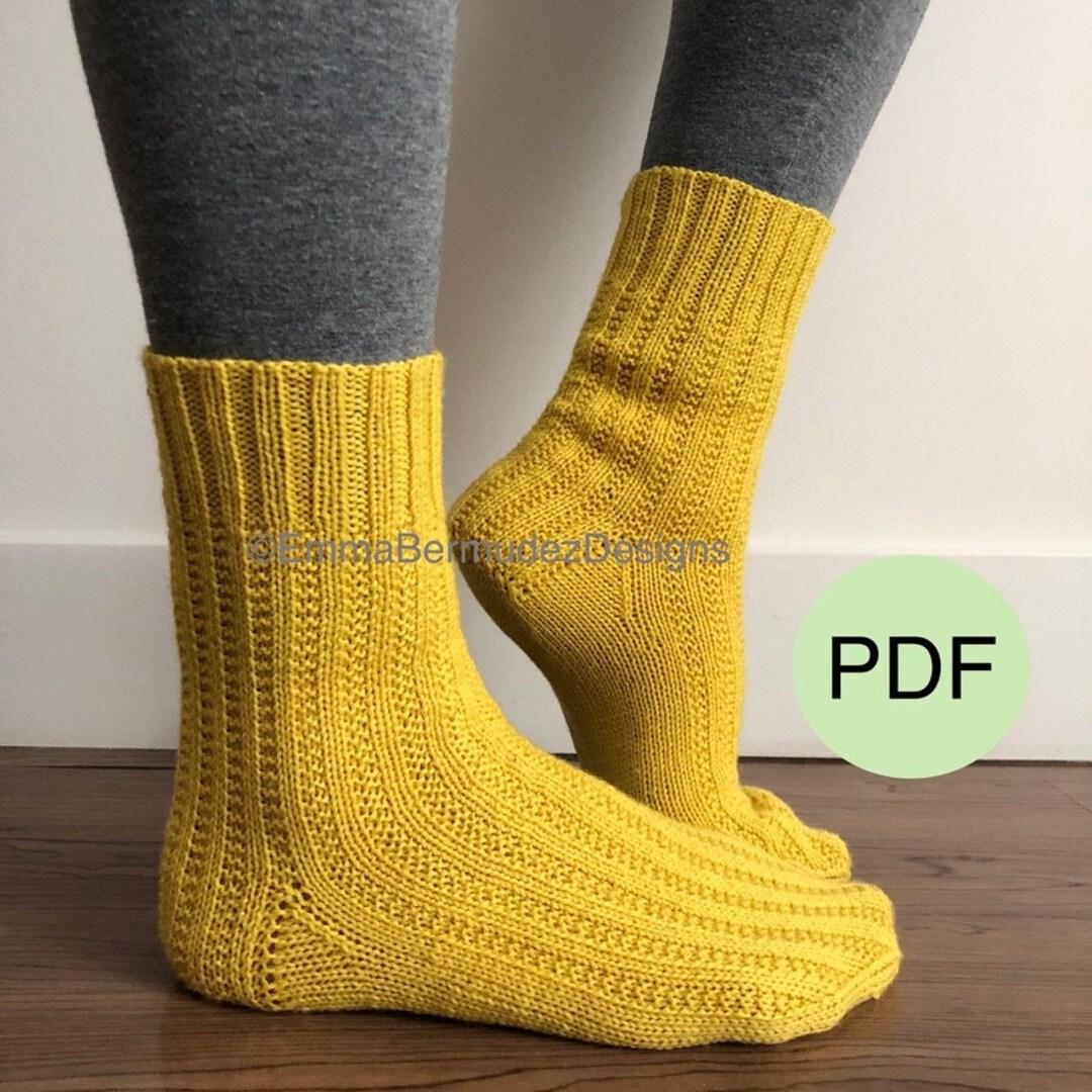 PDF Strickanleitung Broken Rib Socke Bündchen unten - Etsy.de