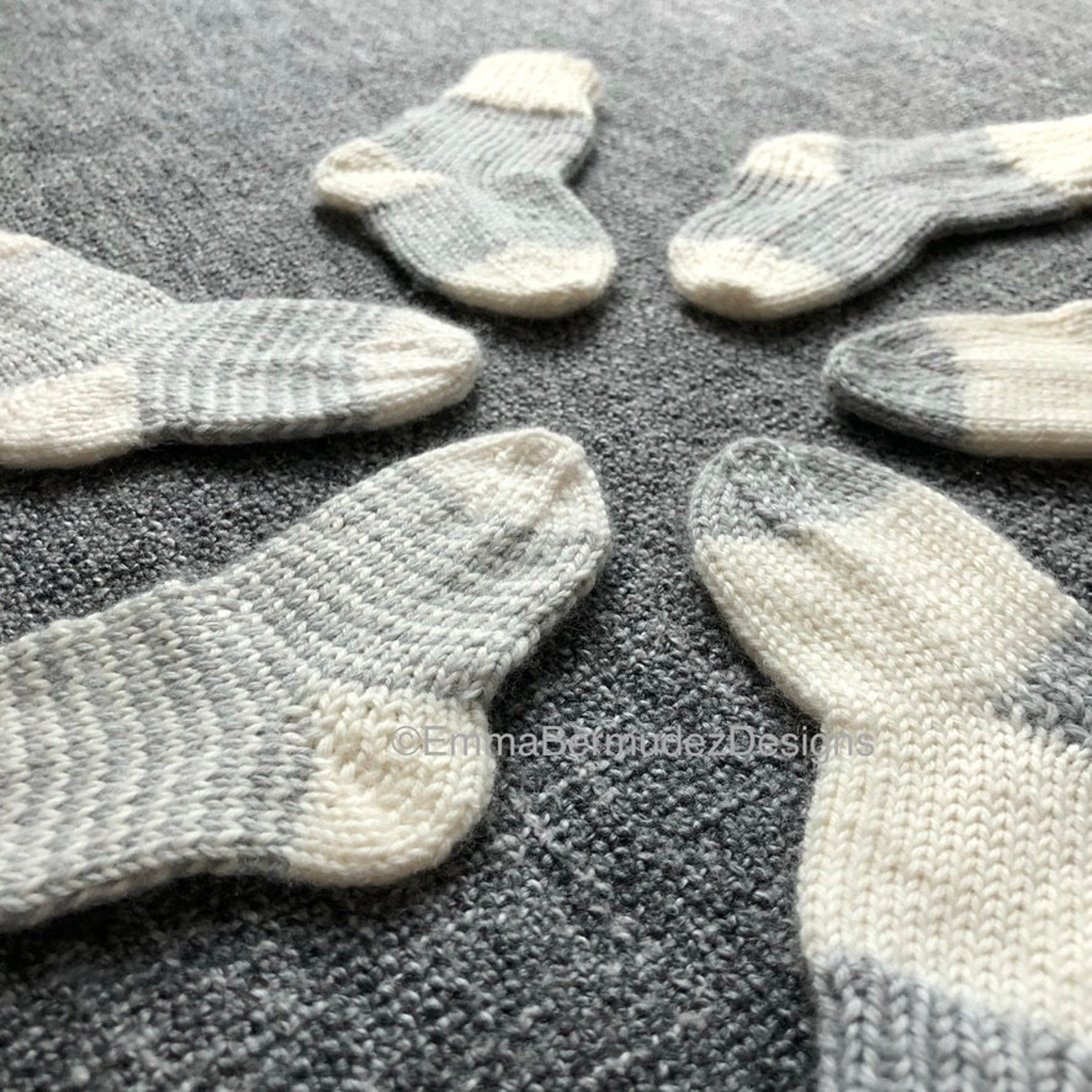 PDF Knitting Pattern Knit Baby Sock Pattern Top Down Etsy