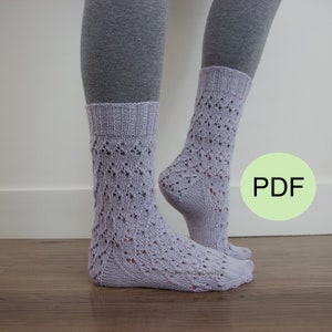 PDF  | Knitting Pattern  | Spring Blooms Socks  |  Lace Knitting Pattern  | Multiple Sizes Pattern  |  Digital Download |  ENGLISH ONLY
