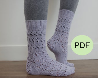 PDF  | Knitting Pattern  | Spring Blooms Socks  |  Lace Knitting Pattern  | Multiple Sizes Pattern  |  Digital Download |  ENGLISH ONLY