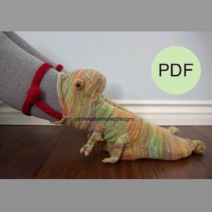 PDF  | Knitting Pattern  | 'Mlem'  | Chameleon Socks Knitting Pattern  | Animal Sock Pattern  | Cuff Down Sock  |  ENGLISH ONLY | Digital