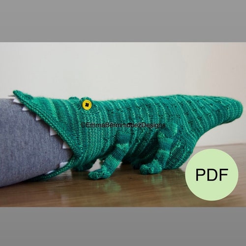 PDF | KNITTING PATTERN | Crikey!  | Crocodile Socks Funky Knitting Pattern  | Digital Download | Cuff Down |  English Only
