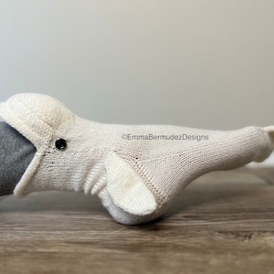 PDF | KNITTING PATTERN | Beluga Socks | Whale Socks Animal Knitting Pattern | Adult Sizes and Kid Sizes Included | Cuff Down | English Only