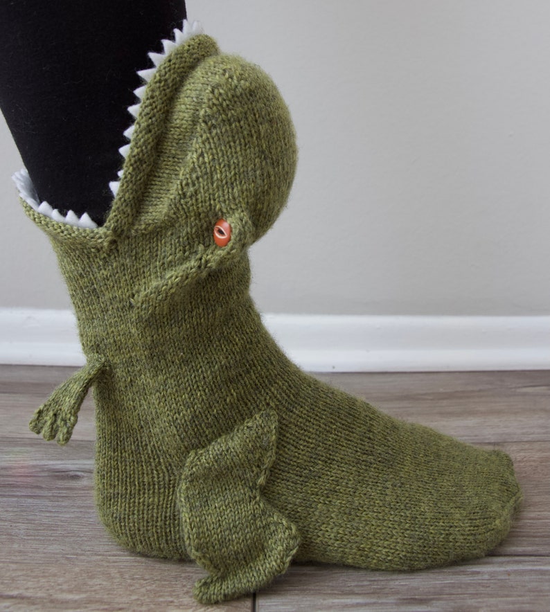 PDF KNITTING PATTERN Jurassic Sock Dinosaur Socks T-rex - Etsy