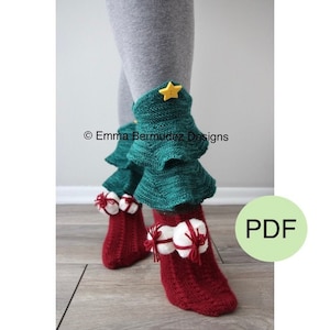 PDF | KNITTING PATTERN | O'Tannenbaum  | Tree Socks Funky Knitting Pattern  | Christmas Knit  | Digital Download | Cuff Down |  English Only