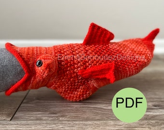 PDF | Knitting Pattern  | Catch of the Day  | Fish Socks Pattern  | Digital Download  | Cuff Down Socks | Animal Socks |  ENGLISH ONLY