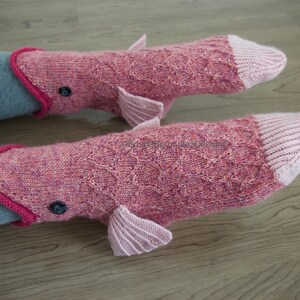 PDF Knitting Pattern Catch of the Day Fish Socks Pattern Digital Download Cuff Down Socks Animal Socks ENGLISH ONLY image 8