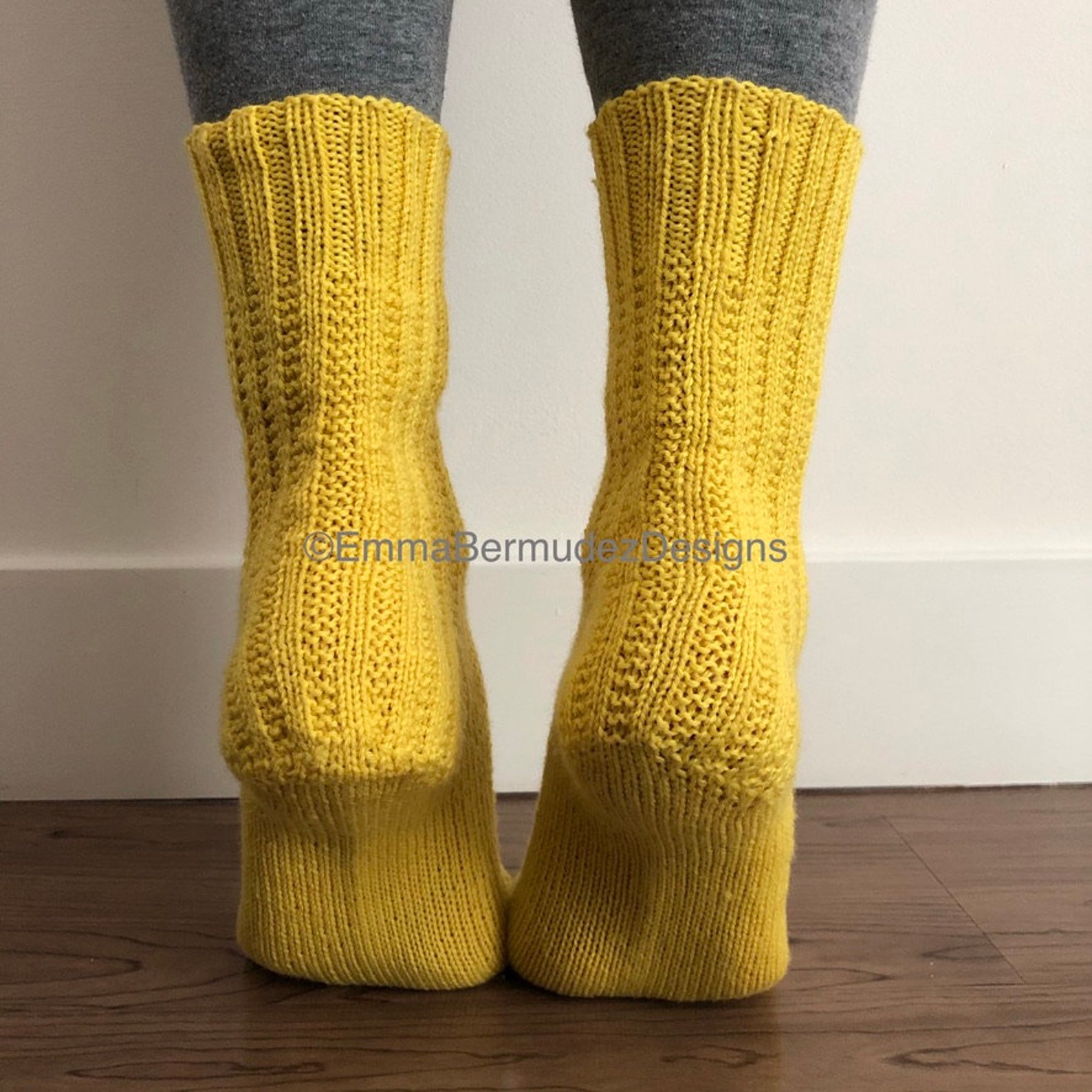 Basic Ribbed Sock Pattern PDF | Knitting Pattern | Broken Rib Sock | Cuff Down | Digital Download ...