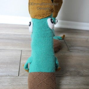 PDF Knitting Pattern Socks the Platypus Knit Animal Socks Funky Knitting Pattern Digital Download Cuff Down ENGLISH ONLY image 3