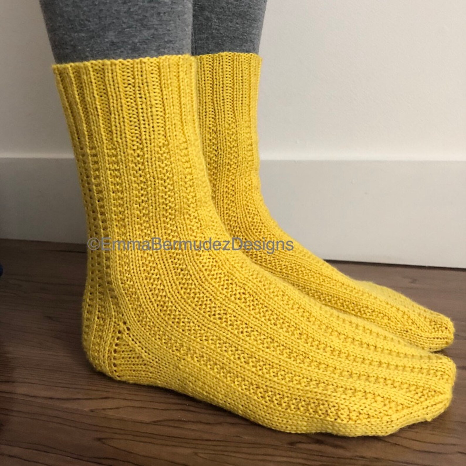 Basic Ribbed Sock Pattern PDF | Knitting Pattern | Broken Rib Sock | Cuff Down | Digital Download ...