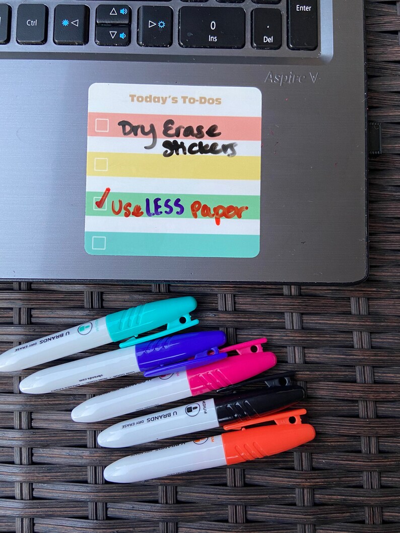 Dry Erase Sticker Sticky Note Replacement Todays Todos Etsy