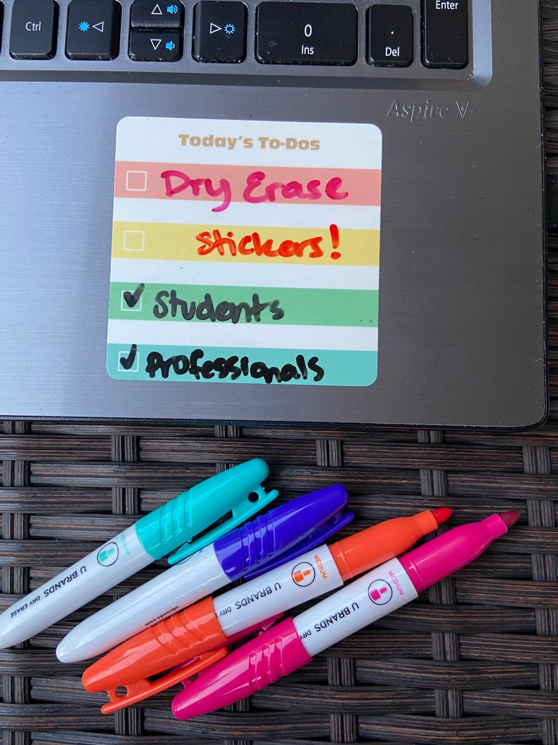 Dry Erase Sticker sticky note replacement Todays ToDos Etsy