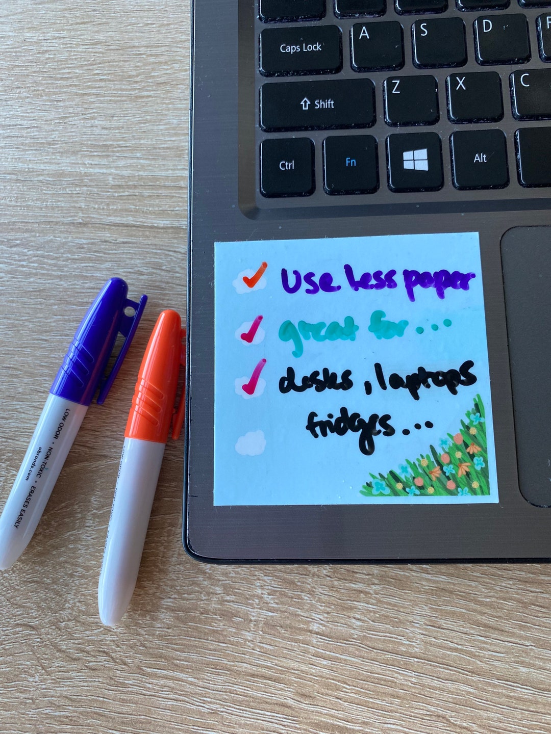 Dry Erase Sticker Sticky Note Replacement Todays Todos Etsy