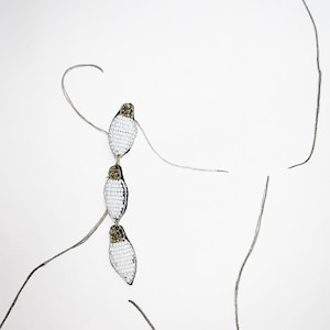 Dangling White Christmas Lights Earrings/Holiday Earrings/Seasonal Earrings/X-Mas Earrings/Teacher Earrings/School Earrings/Gift Earrings